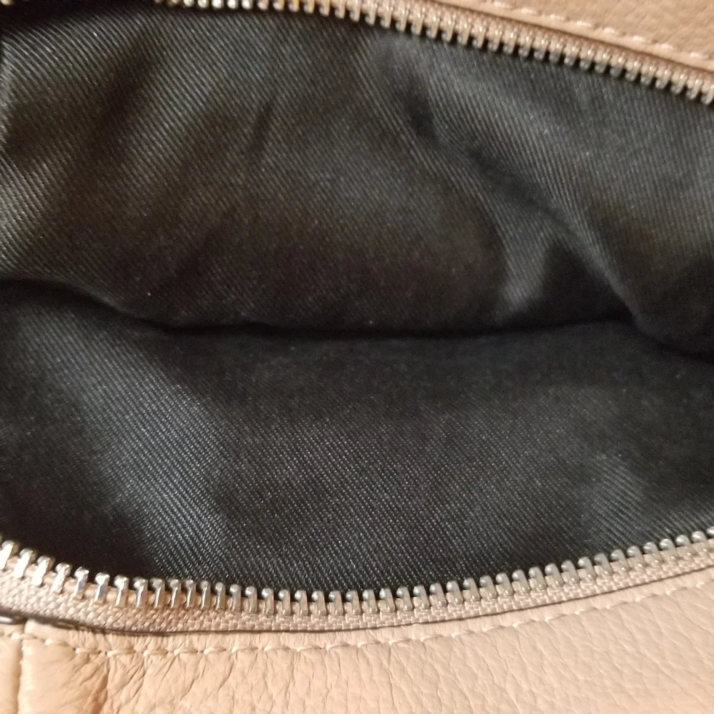 Vince Camuto Rosie Satchel Vintage Quartz Leather Blush Pink Shoulder Bag Purse - Picture 9 of 14